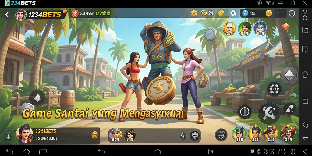Screenshot menunjukkan gameplay seru dan interaktif dari 1234BETS.