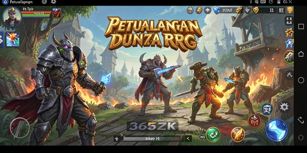 Tampilan gameplay 365ZK yang menarik dengan pertarungan yang dinamis.