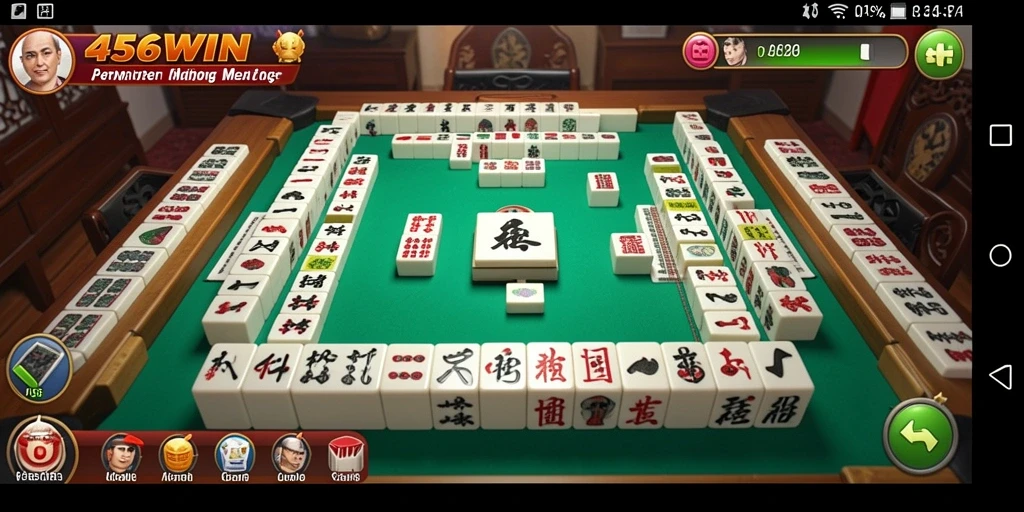 Tampilan gameplay Mahjong dari aplikasi 456WIN yang menarik.