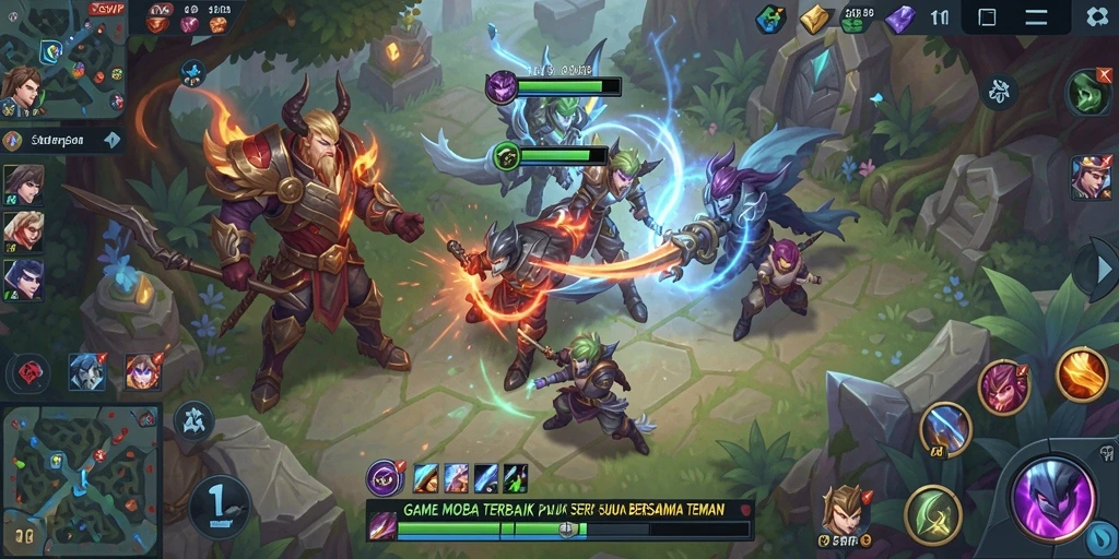 Tangkapan layar permainan MOBA yang menampilkan aksi seru dalam 6SVIP.