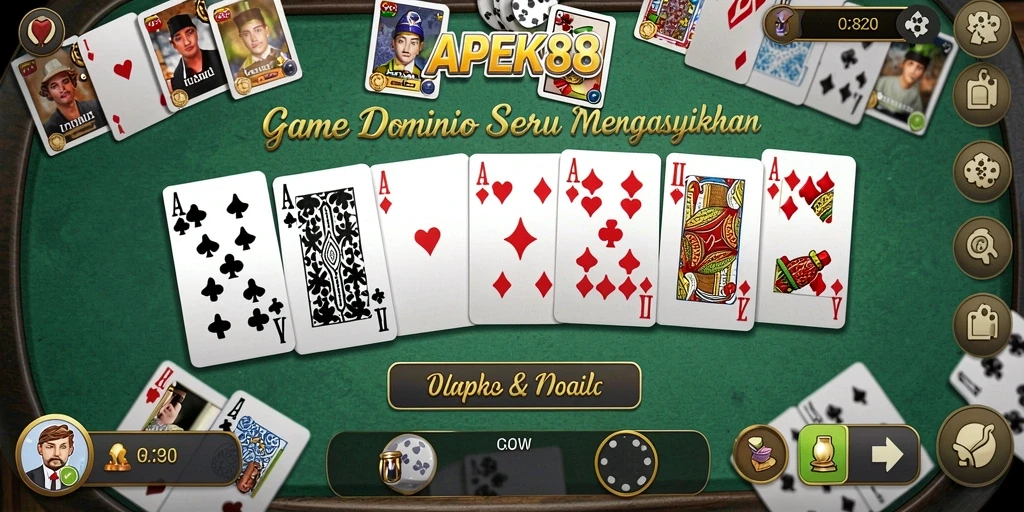 Tampilan gameplay Domino APEK88 yang seru dan mengasyikkan