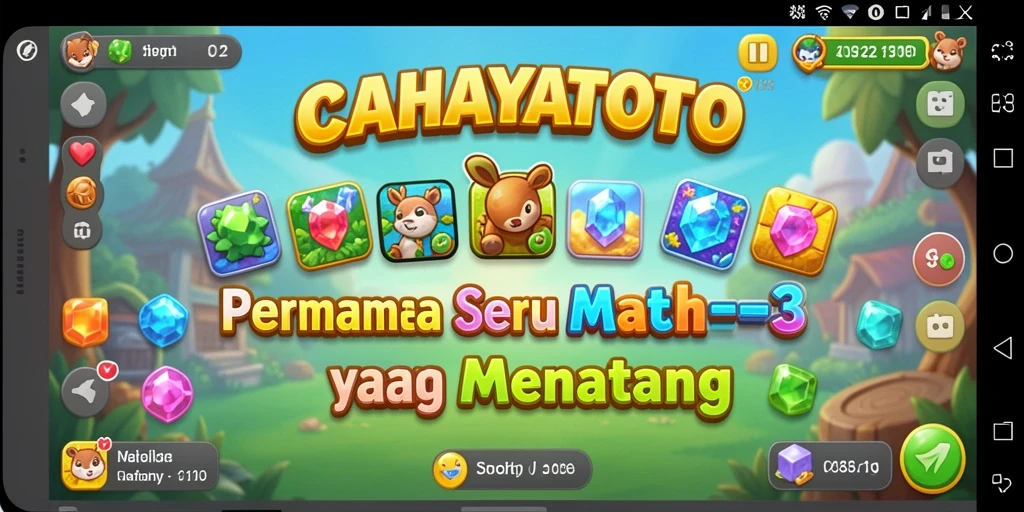 Tangkapan layar gameplay CAHAYATOTO yang menampilkan aksi mencocokkan permata.
