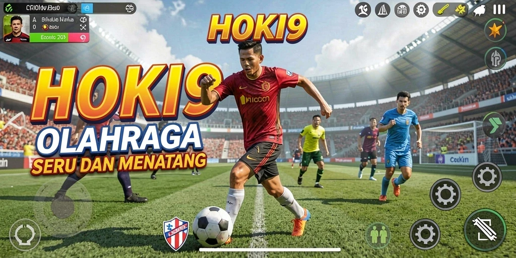 Screenshot utama HOKI9 menampilkan aksi permainan olahraga yang mendebarkan.