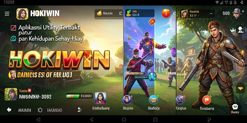 Tampilan antarmuka HOKIWIN yang sederhana dan modern.