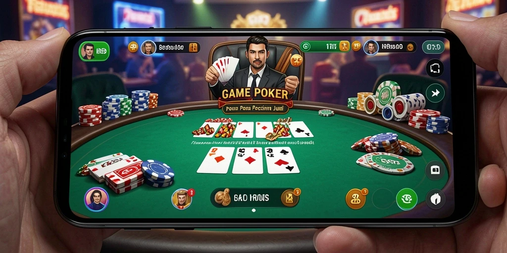 Tampilan gameplay seru dari HR89 dengan suasana Poker yang mendebarkan.