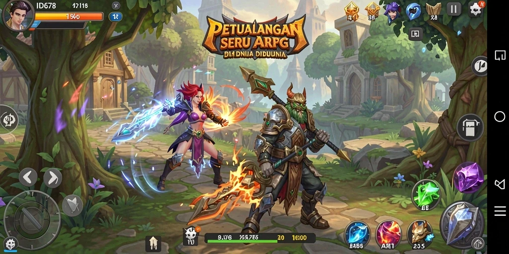 Tampilan gameplay seru dari game ARPG ID678.