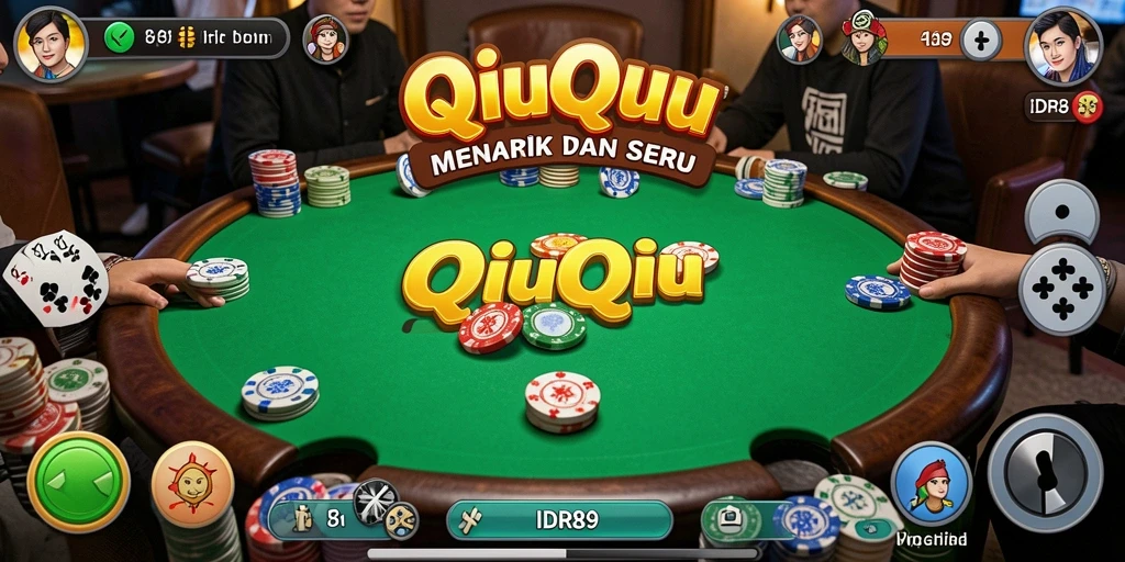 Tampilan gameplay seru dan penuh strategi QiuQiu.