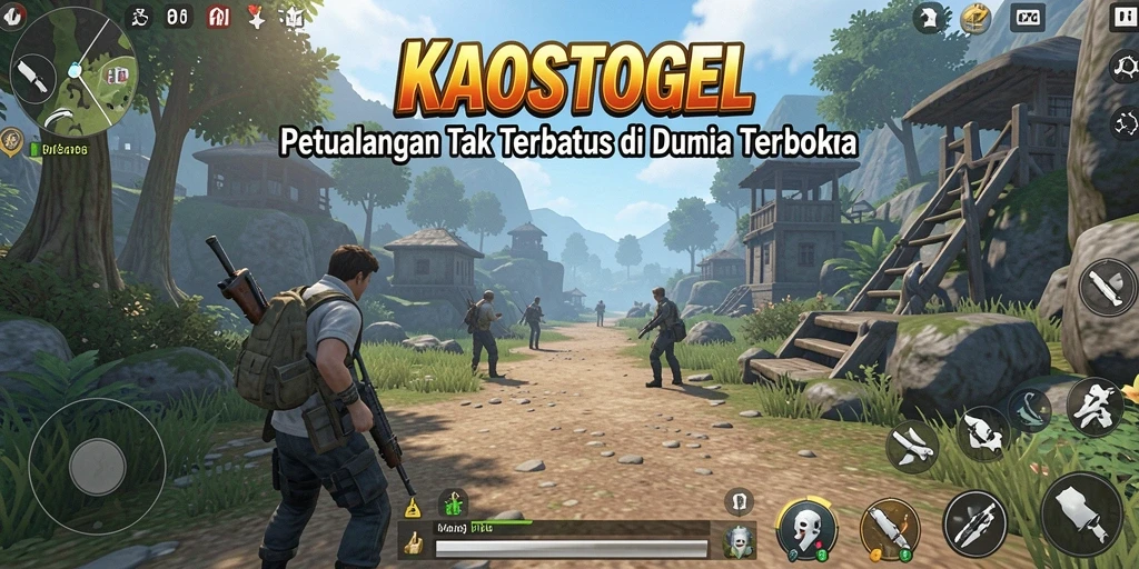 Gameplay KAOSTOGEL yang menarik dalam dunia terbuka.