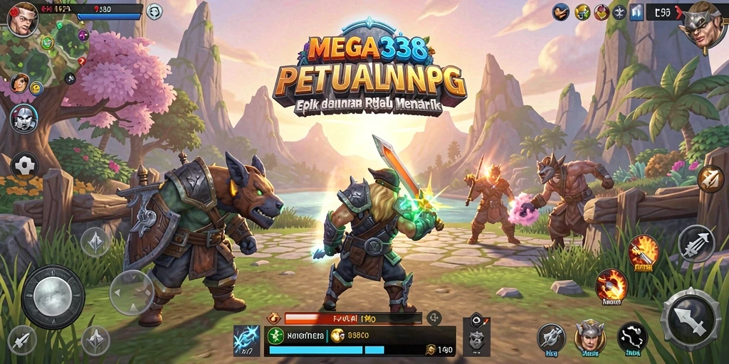 Gameplay seru MEGA338 dengan petualangan RPG yang menakjubkan.