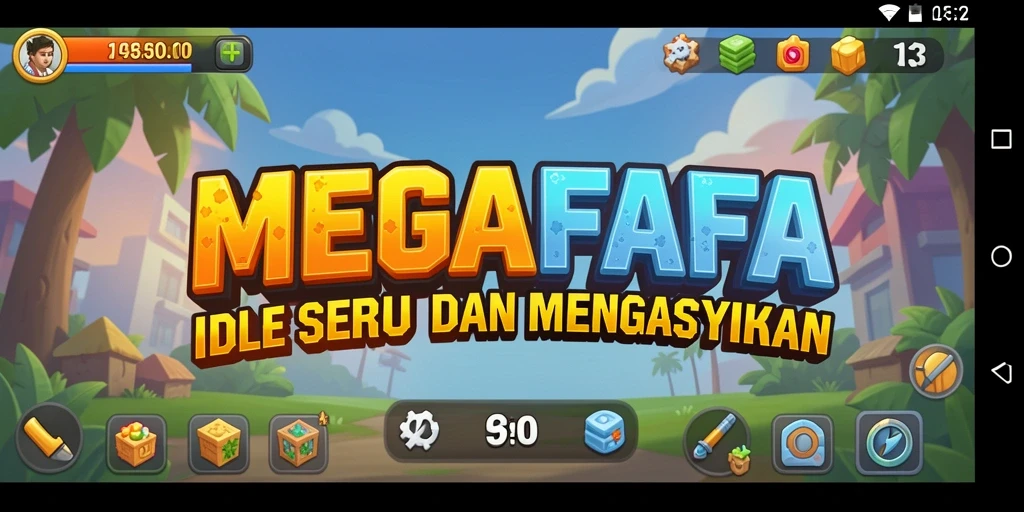 Tampilan gameplay MEGAFAFA yang menyenangkan dan menghibur.