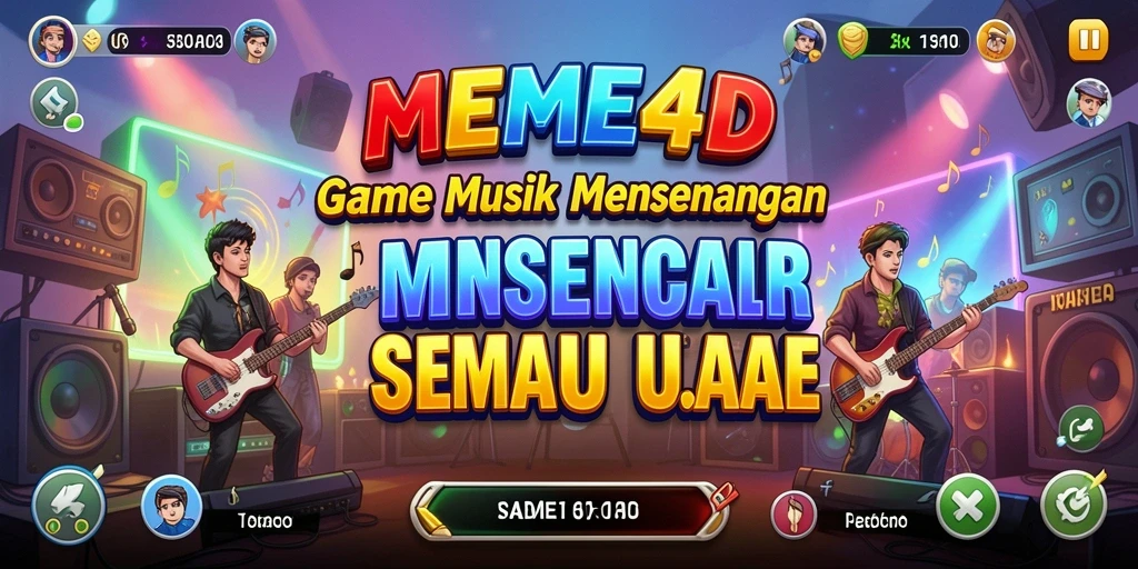 Tampilan gameplay yang menarik dan interaktif dalam MEME4D.