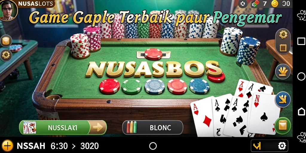 Screenshot gameplay NUSASLOTS yang menunjukkan keseruan permainan Gaple.