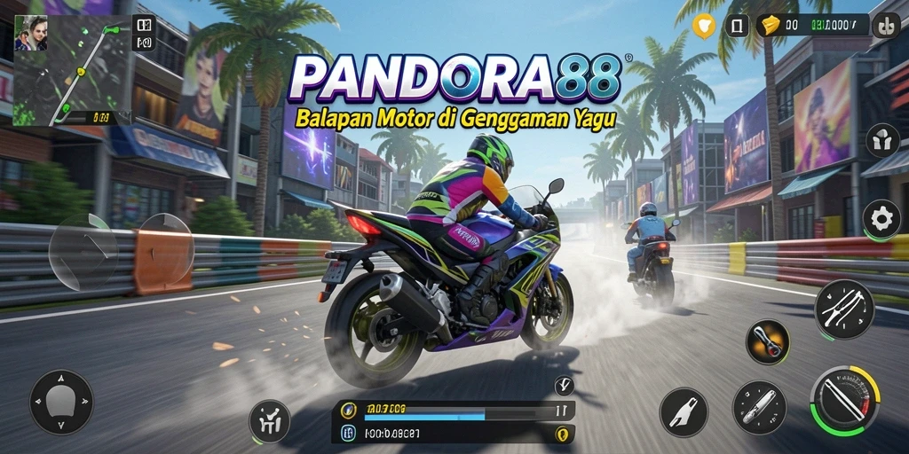 Gameplay seru balapan motor di PANDORA88.
