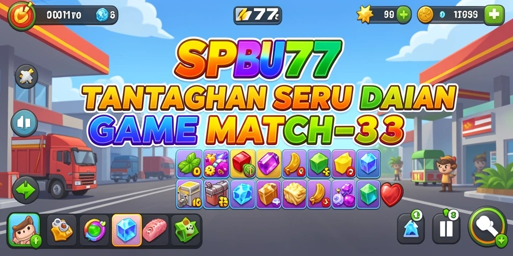 Tampilan gameplay SPBU77 yang seru dan menantang.