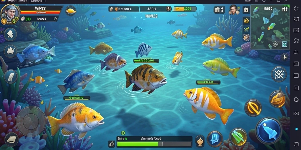 Tangkapan layar menunjukkan keseruan menangkap ikan di WIN33.